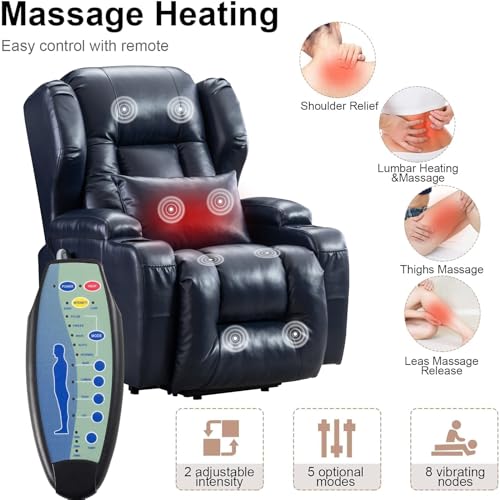 Electric Power Lift Recliner Chair with Massage & Heat for Elderly W997629