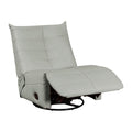 Georgena Green -Gray Faux Leather Swivel Glider Recliner