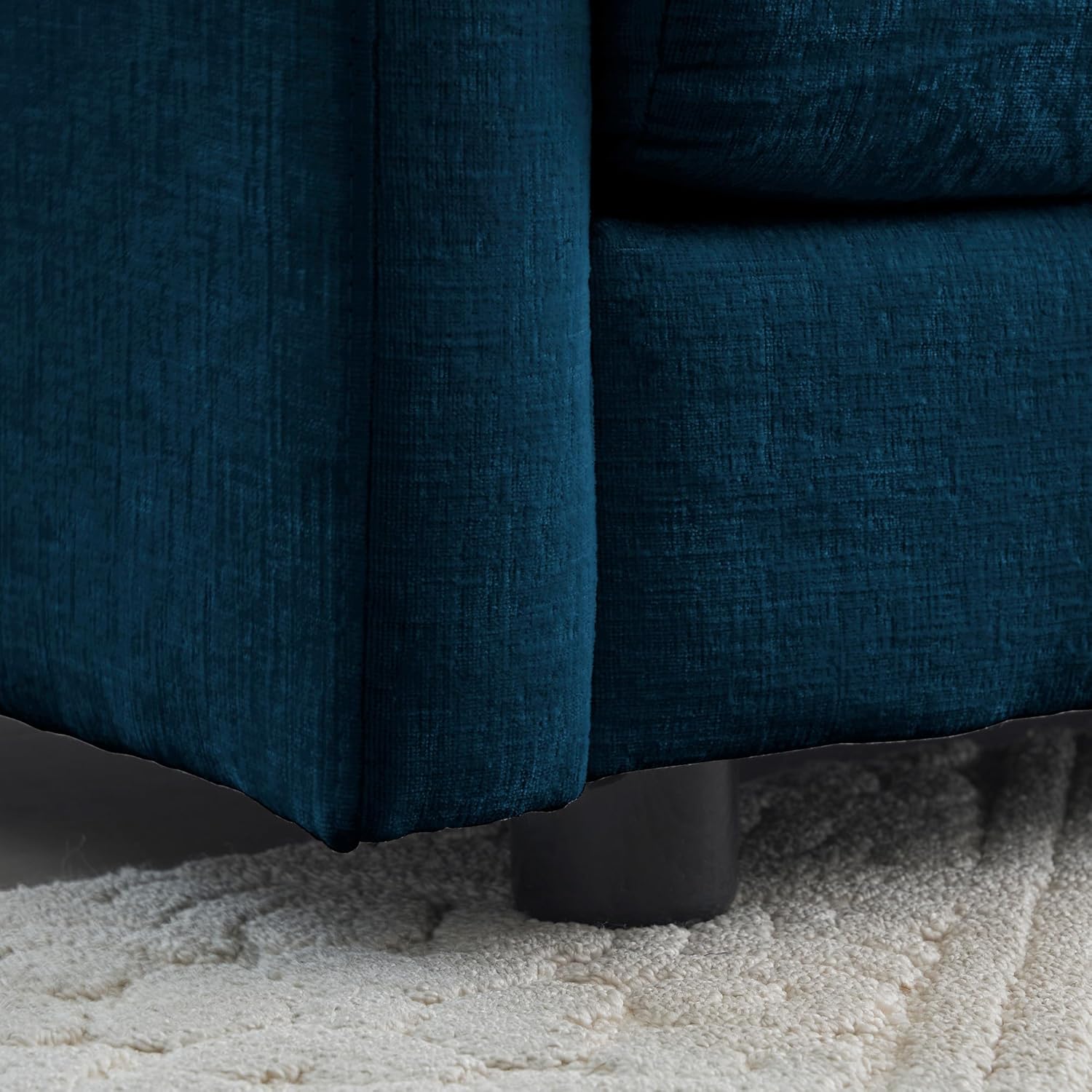 U Shaped Convertible Modular Sectional Sofa with Movable Ottomans, 5-Seater Chenille Q600