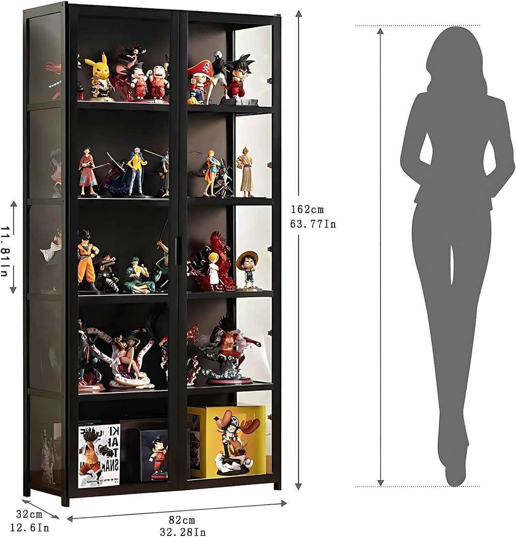 5-Tier Curio Display Cabinet with Acrylic Glass Door X6881