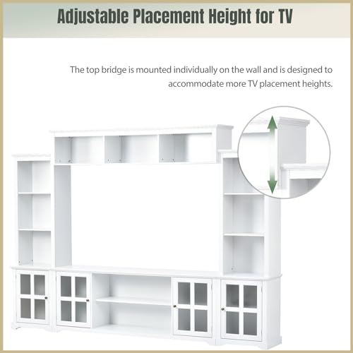 Modern TV Stand for TVs up to 75 Inch, Minimalist Media Console with Storage, Black K744618
