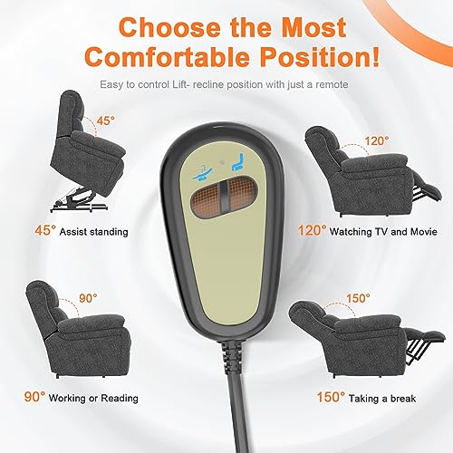 YONISEE Lift Chairs Recliner for Elderly, Massage and Heat, Heavy Duty with Cup Holders X643849