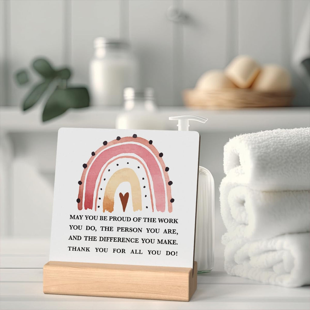 Motivational Desk Decor for Women Office Cubicle 4x4 Inches V537412