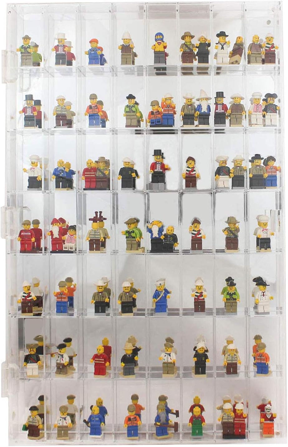 56 Compartment Diecast Toy Car Display Case with Door T12190