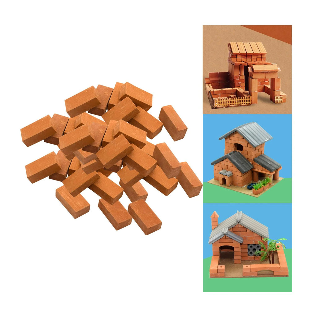 50pcs red bricks tabletop games educational toy set Y979257