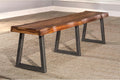 Hillsdale Furniture Emerson Wood Rectangle Dining Table Metal Base in Gray Powder Coat