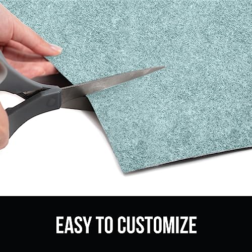 Gorilla Grip Waterproof Silicone Under Sink Mat with Raised Lip, 28 x 22 in, Gray P766266