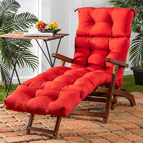 Greendale Home Fashions 72 x 22-inch Outdoor Chaise Lounge Cushion, Cinnamon Stripe O9479