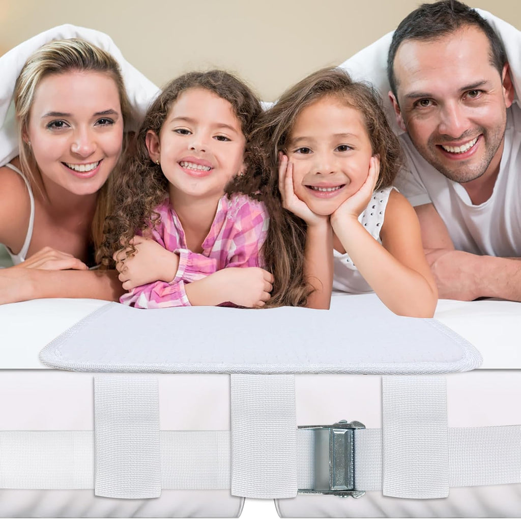 Bed Bridge for Split King Adjustable, Twin to King Bed Converter Kit Wide Gap Non-Slip 12" Design, Twin Bed Connector to Make a King with Six End Loops and Storage Bag (28D Sponge)
