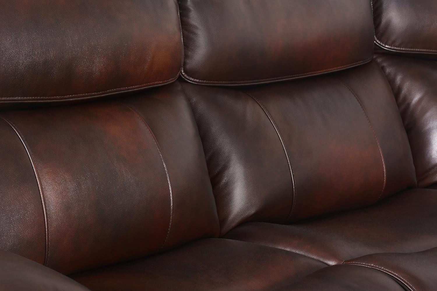 Abbyson Living Vanessa Top Grain Leather Power Reclining Sectional, Brown R649247