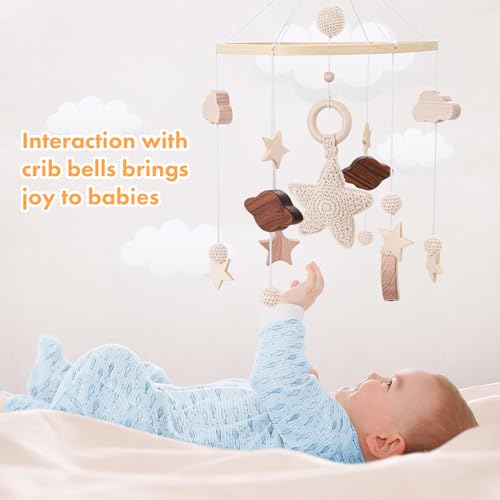 Boho Bee Flower Baby Crib Mobile for Girls Nursery Decor S631