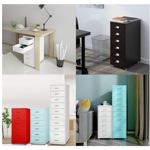 Metal Mobile File Cabinet with Lock Casters for Home Office O369561