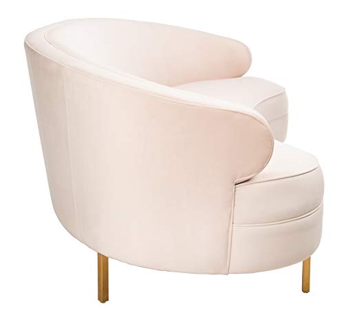Safavieh Couture Primrose Glam Light Blue Velvet Curved Sofa K4755