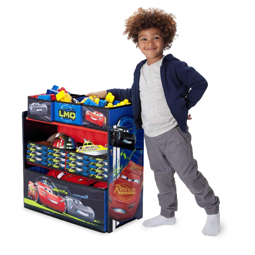 Delta Children Multi-Bin Toy Organizer with Disney/Pixar Cars Table and Chair Set X1318