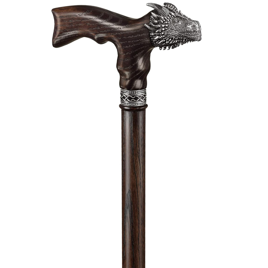 Asterom Handmade Wooden Walking Cane Dragon Walking Stick T167278