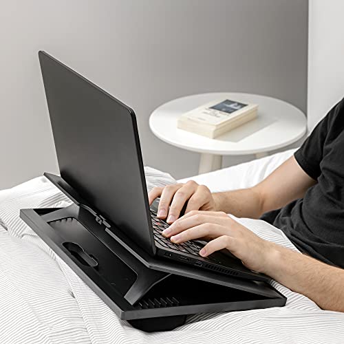 Navaris Adjustable Laptop Tray with Cushion for Sofa - Blue E765