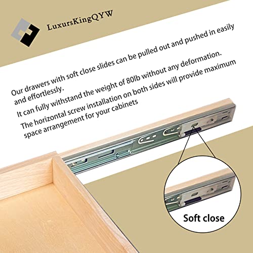 NS Soft Close Cabinet Drawer Wood Pull Out Tray Organizer Q910832