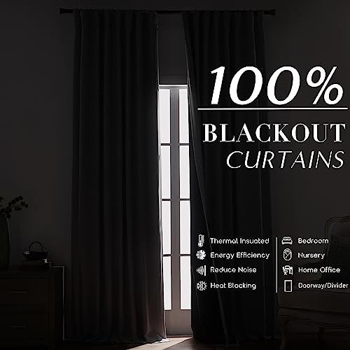 Sliding Door Curtain Patio Blinds, Light Blackout Linen Drapes, Seafoam Sea Green Grey, 96in Long P36839