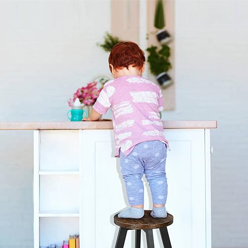 Round Stepping Stool for Adults and Kids with Non-Slip Mats Y948
