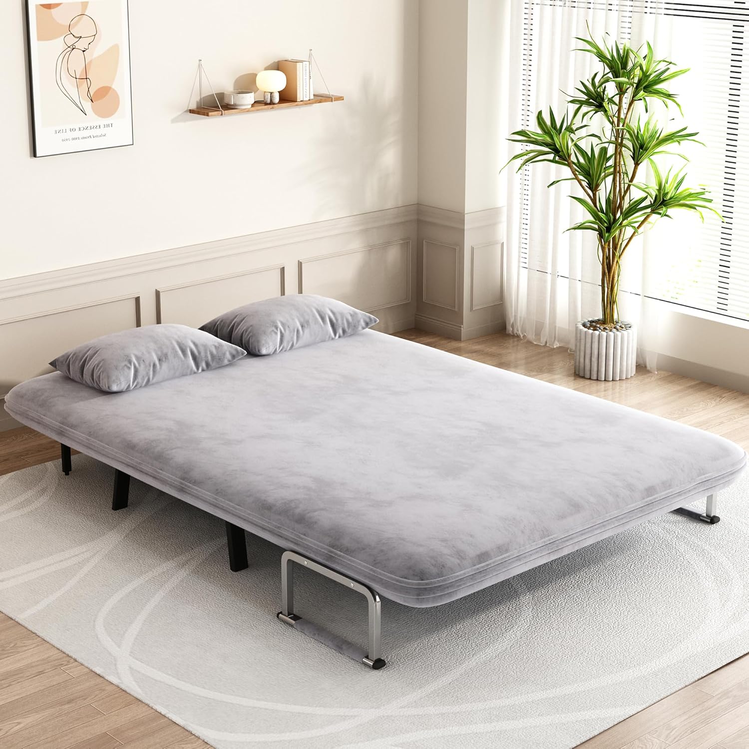 Folding Chair Bed Convertible Sleeper Sofa with Adjustable Backrest Z330037