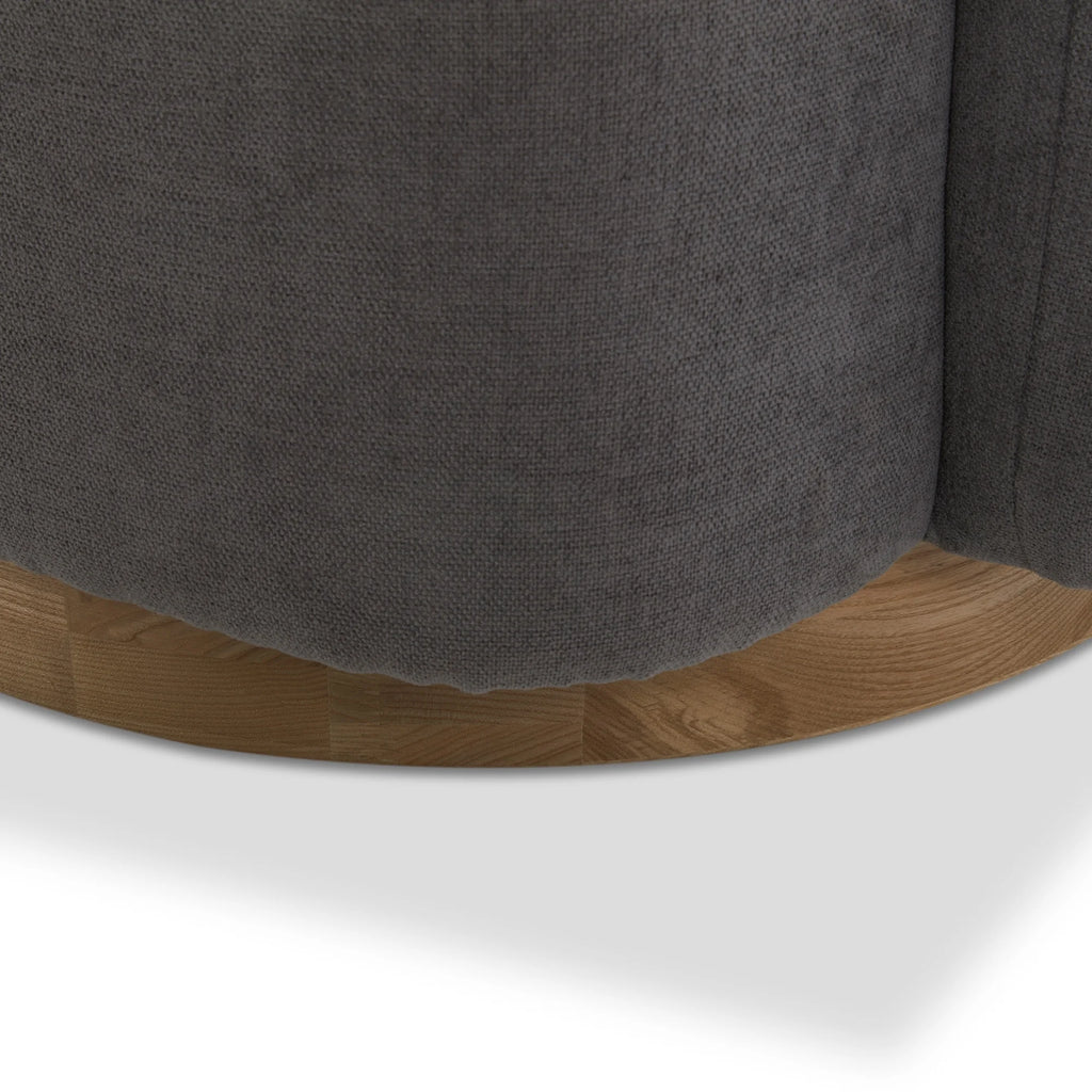 CHITA Modern Swivel Accent Barrel Chair with Adjustable Backrest, Dark Gray W197