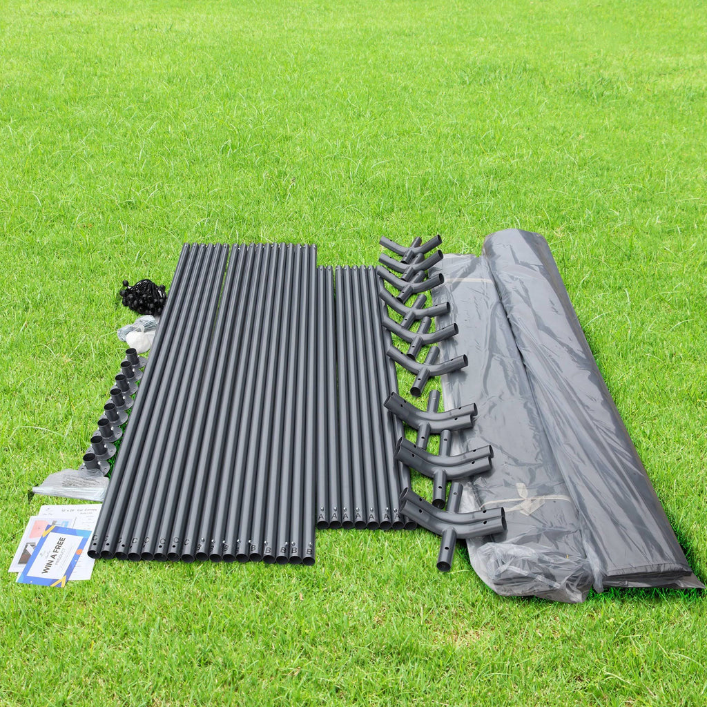 Abba Patio 10 x 20 ft Heavy Duty Beige Carport K61240