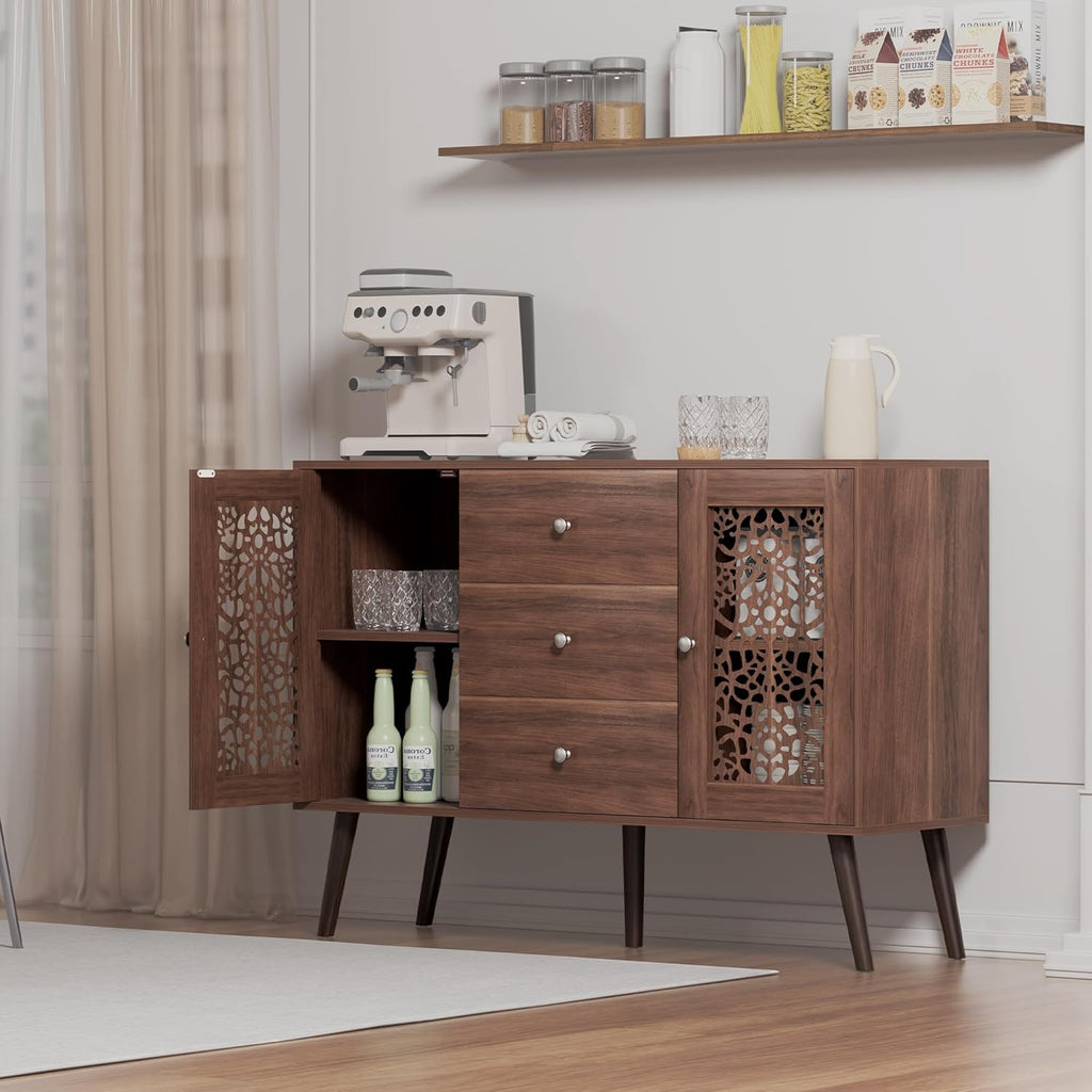 Hollow-Carved Accent Cabinet with 3 Drawers and 2 Doors Z326686