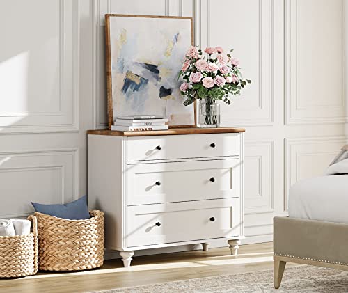 WAMPAT 3-in-1 Sideboard Buffet Cabinet with Storage, Glass Door & Drawer, Off White C496869