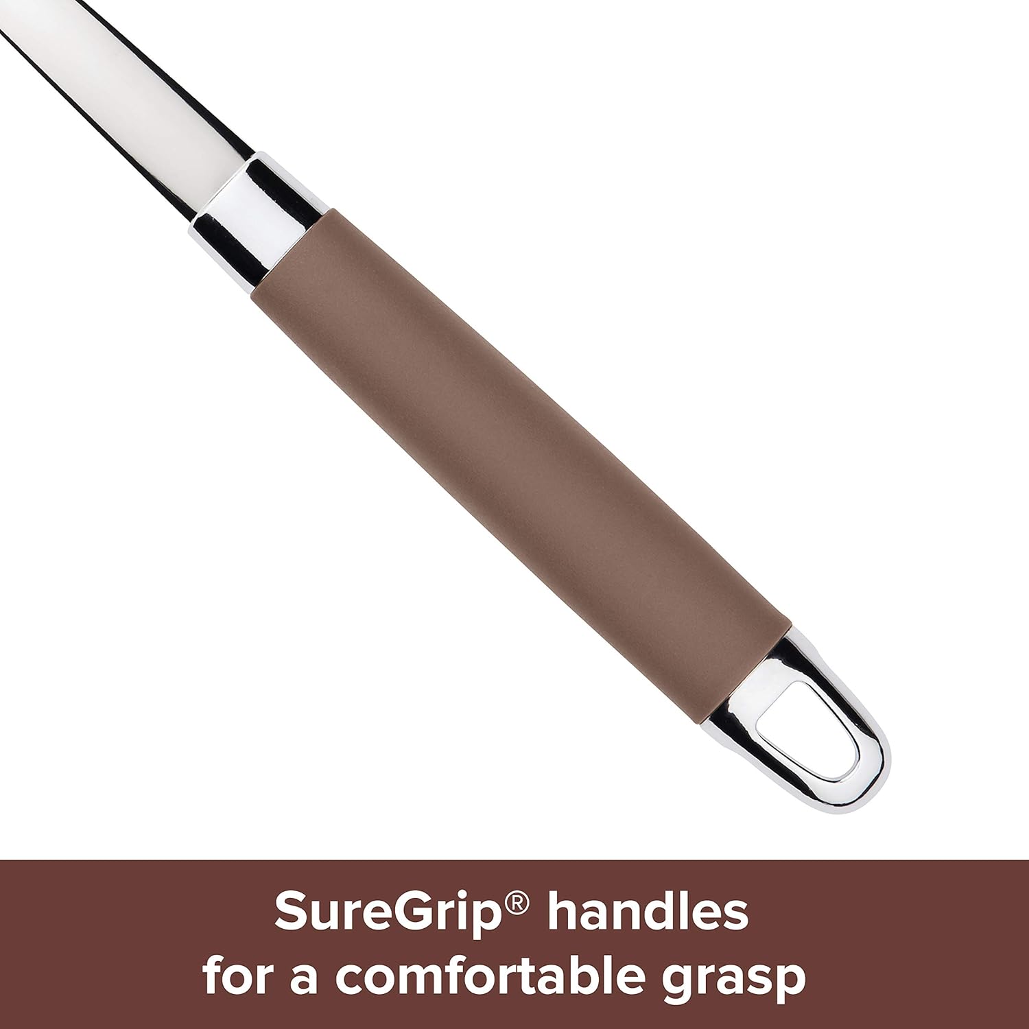 Anolon SureGrip Nonstick Kitchen Utensil Set, 6 Piece, Bronze Brown N992617