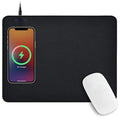 Desk Mat with Wireless Charging Mouse Pad Gaming Large Desk Pad with wireless charger 32x16 Waterproof Black Leather Computer Mat Mousepad Non-Slip Protector on Top of Desks