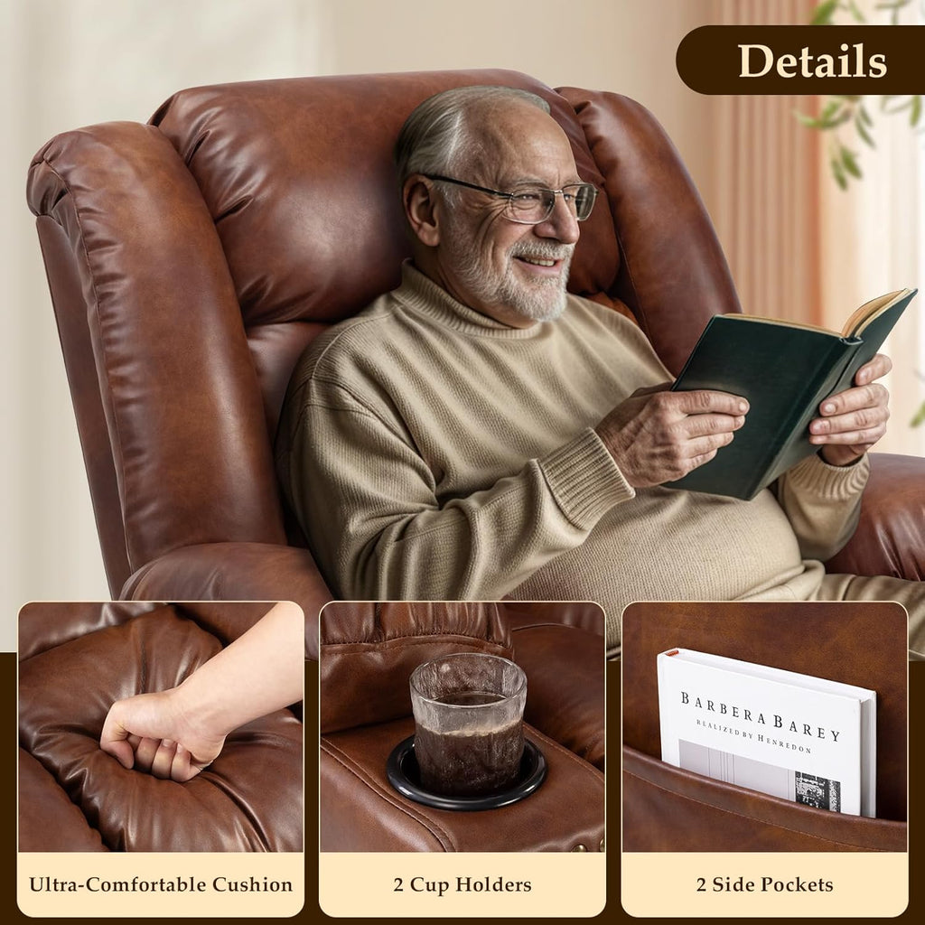 Power Lift Recliner for Elderly with Heat and Massage, Extended Footrest X9281