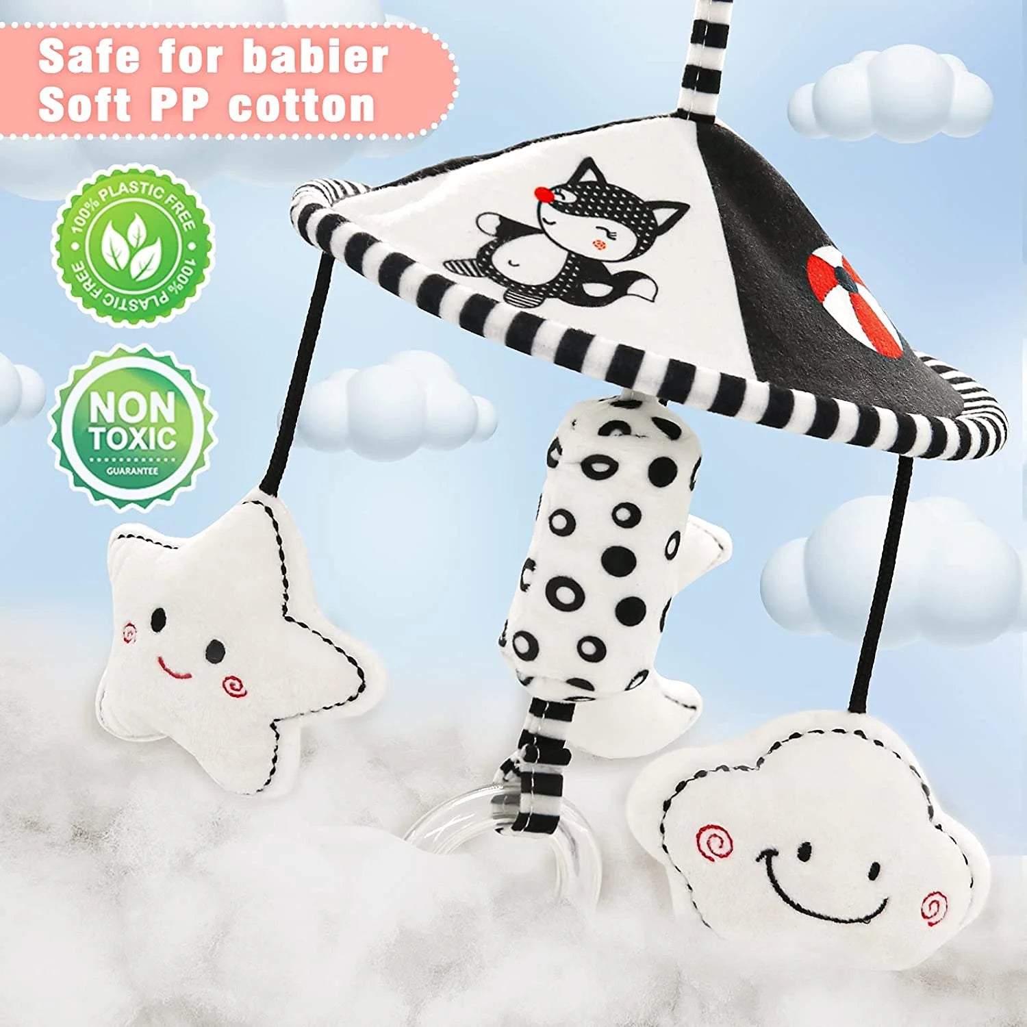 Clip-On Car Seat & Stroller Toy for Babies 0-18 Months T5437