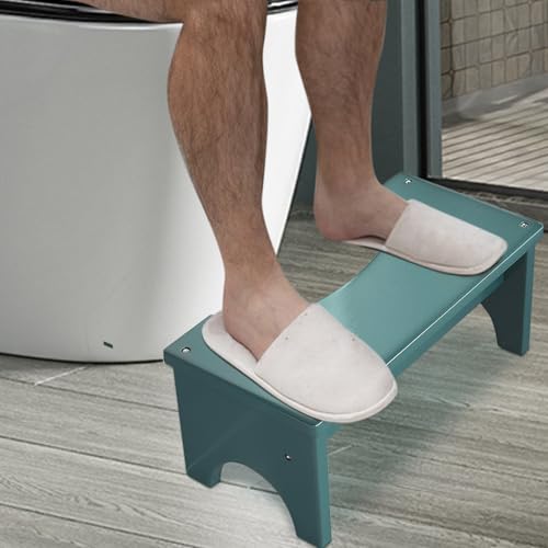 Toilet Poop Stool 6.7" Non-Slip Wood Bathroom Foot Stool for Adults A797383