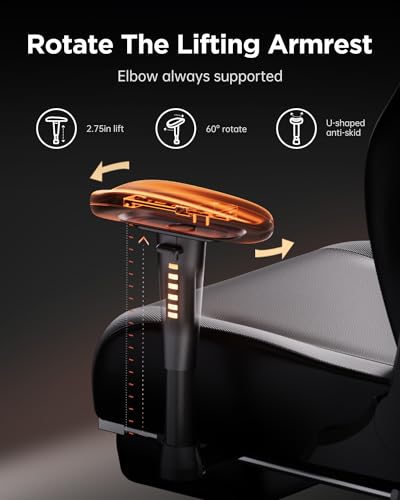 AutoFull C3 Gaming Chair with Ergonomic Cushion, PU Leather, Footrest and Lumbar Support I3745