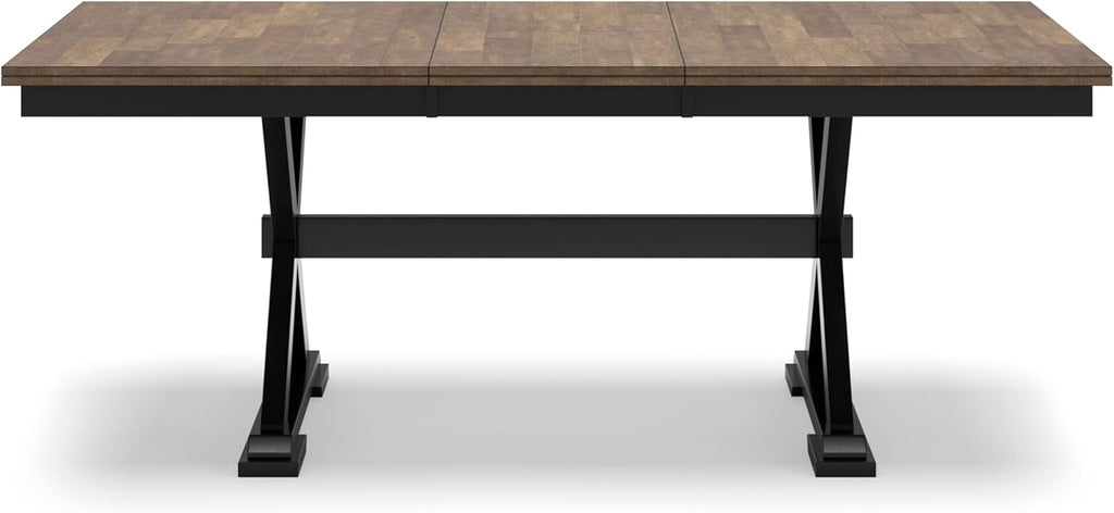Signature Design by Ashley Wildenauer Dining Extension Table, 78" W, Black & Dark Brown H4115