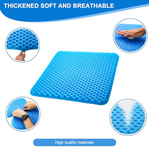 Large Cooling Gel Seat Cushion with Non-Slip Cover for Office, Car, and Desk A397244