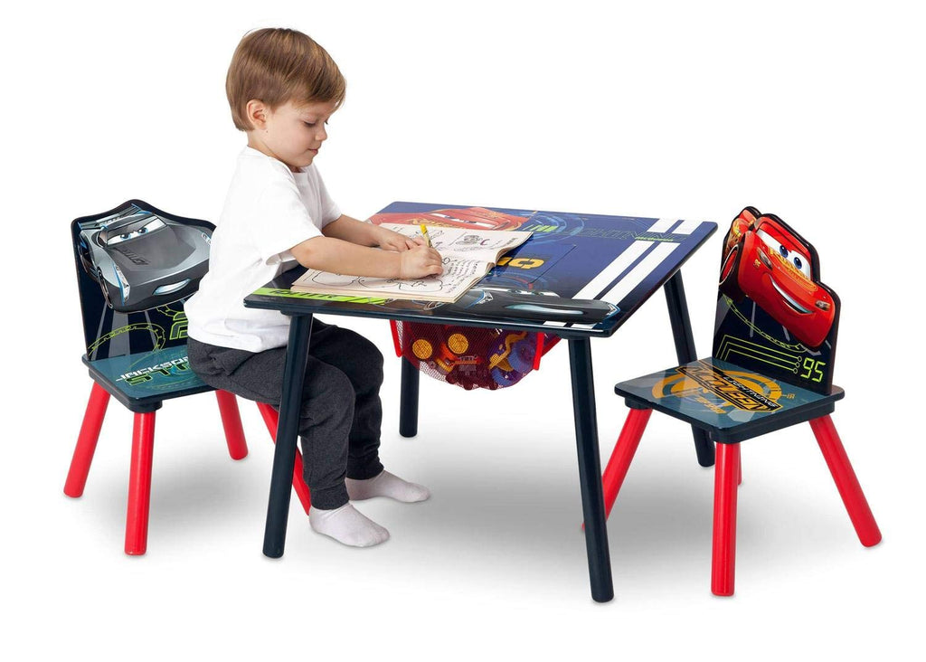 Delta Children Multi-Bin Toy Organizer with Disney/Pixar Cars Table and Chair Set X1318