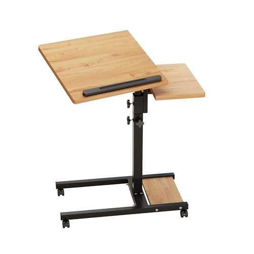 Mobile Adjustable Height Laptop Stand with Wheels and Mouse Pad V910