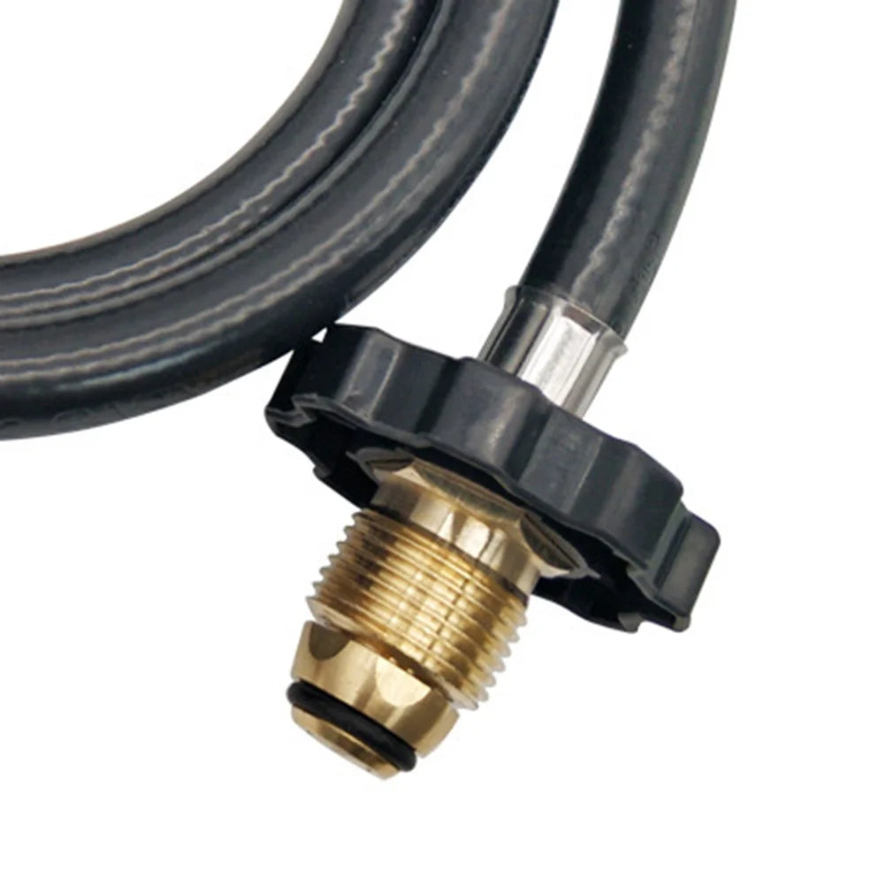 Propane Refill Adapter for Camping Stove Gas Hose, 20LB, 6 Feet, Black H237953