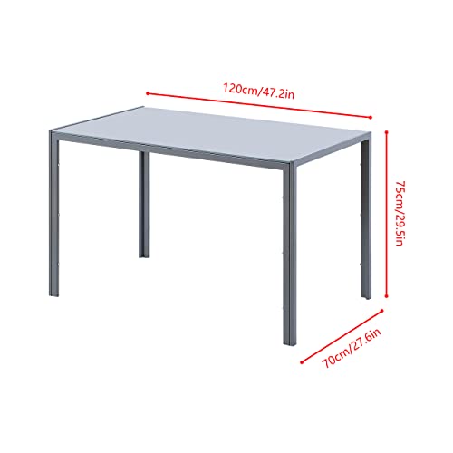 2-Tier Glass Dining Table with Storage Shelf and Chrome Legs Z3683