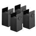 uxcell 4 inch Bed Risers with Adjustable Screw Clamp, 4Pcs Furniture Risers for Bed, Desk, Sofa, Table, Fit for Furniture Thickness 0.39-1.96", Supports 5000 Pounds, Black