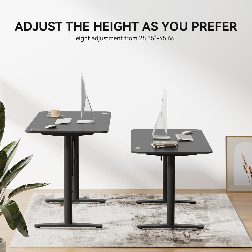 Adjustable Standing Desk Home Office Workstation Black 55 x 28 inch O112