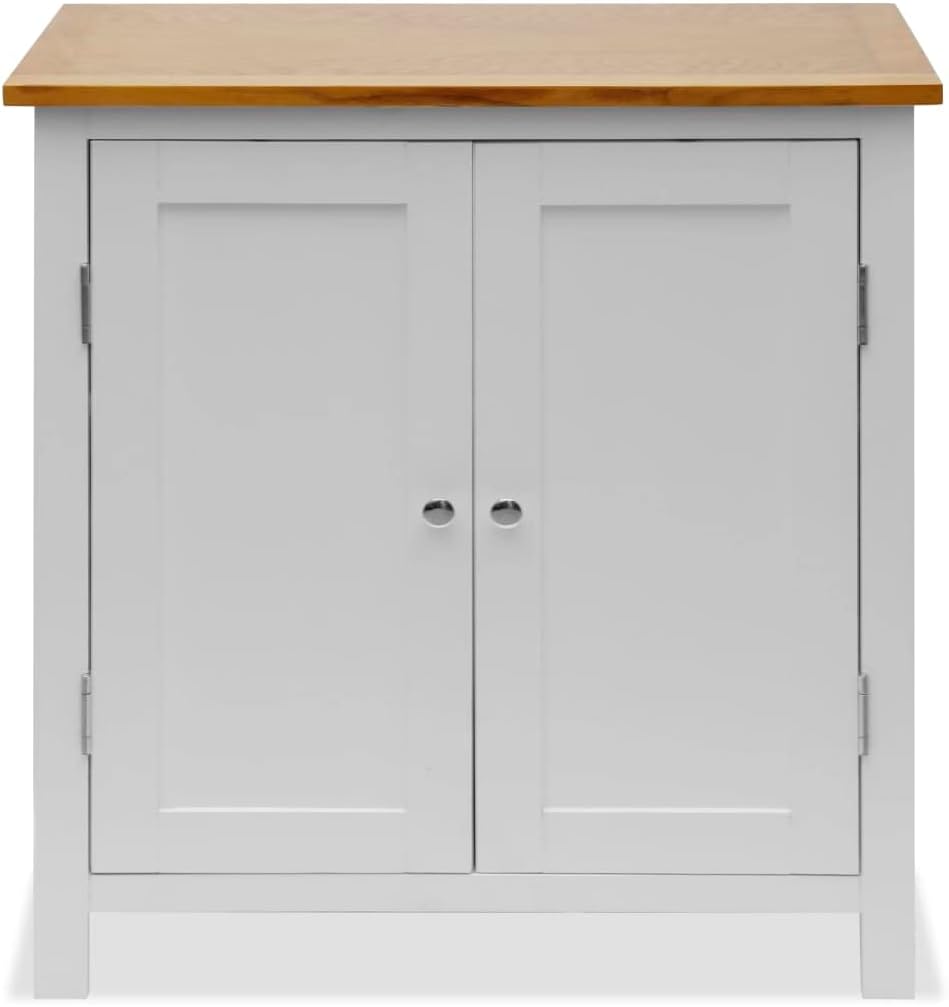 Solid Oak Wood Bar Cabinet with Storage I941
