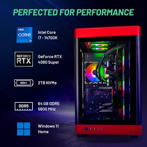Skytech Prism Gaming PC, Intel i7 14700K, RTX 4080 Super, 64GB DDR5, 2TB NVMe U826