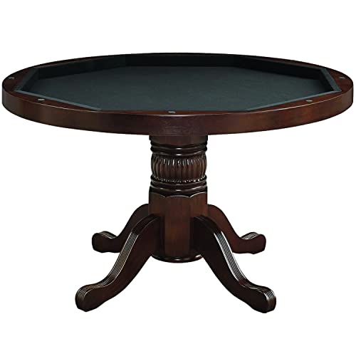 RAM Game Room 48" Texas Hold'em Table with Dining Top Antique White V299