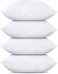 Utopia Bedding Throw Pillows (Set of 1, White), 18 x 18 Inches Pillows for Sofa, Bed and Couch Decorative Stuffer Pillows