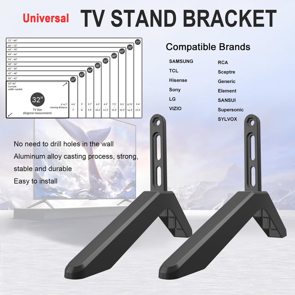TV Stand Pedestal Feet for TVs with Mounting Holes W186