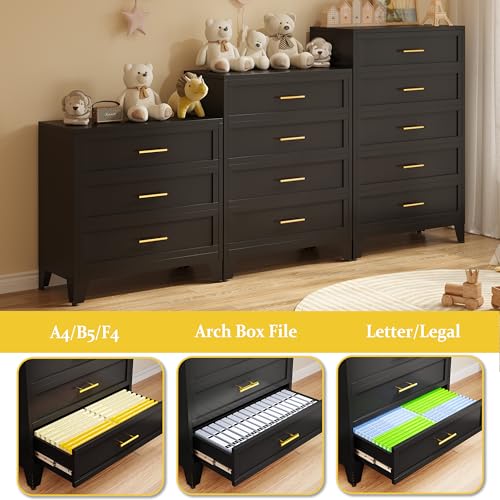 3 Drawer Metal File Cabinet for Storage, Letter/Legal Size, Green E8835