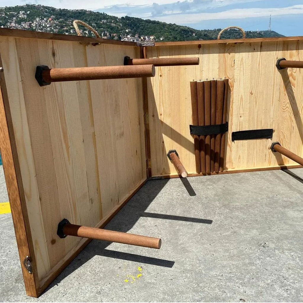 Boho Picnic Table 28"W x 60"L x 13"H Natural Wood O17261
