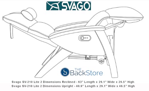 Svago Lite 2 SV210 Dual Power Zero Gravity Recliner with Heat and Air Massage - Grey H555085